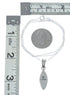 Southwest Needlepoint Magenta Turquoise Sterling Silver Box Chain Necklace Set JX129100